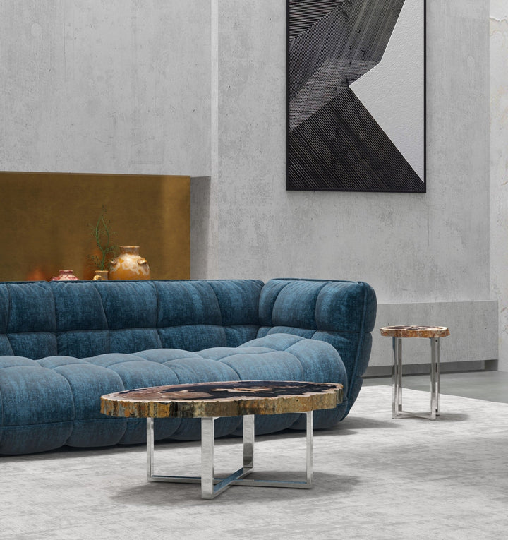 Eliza Coffee Table - Urbia Coffee Tables - Natural Light - Polished Stainless Steel - HORNE