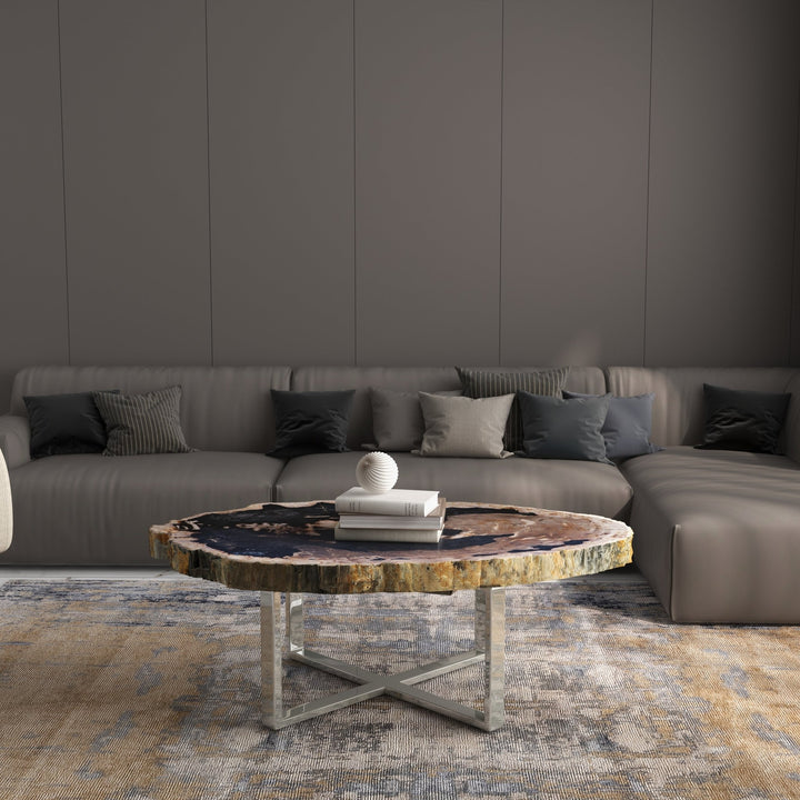 Eliza Coffee Table - Urbia Coffee Tables - Natural Light - Polished Stainless Steel - HORNE