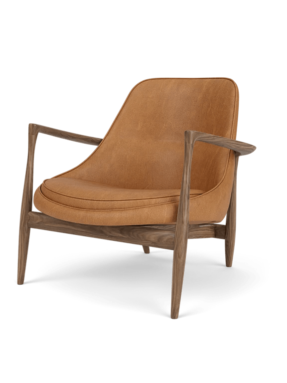 Elizabeth Lounge Chair - Audo Copenhagen Chairs - Walnut - Dunes Cognac 21000 - HORNE