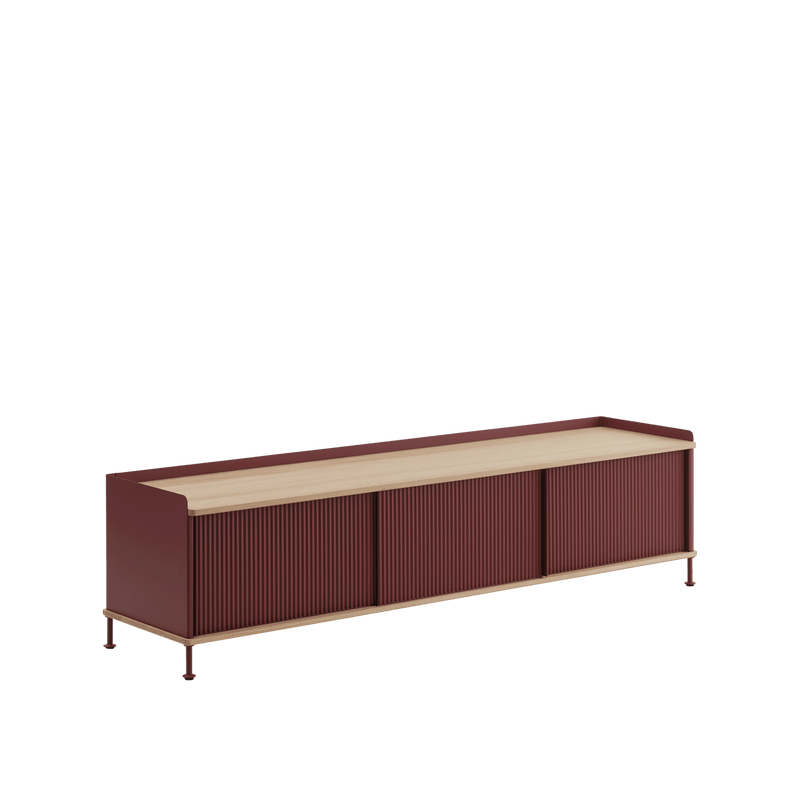 Enfold Sideboard - Low - 3 shelves - Muuto Sideboards + Cabinets - Black/Anthracite Black - HORNE