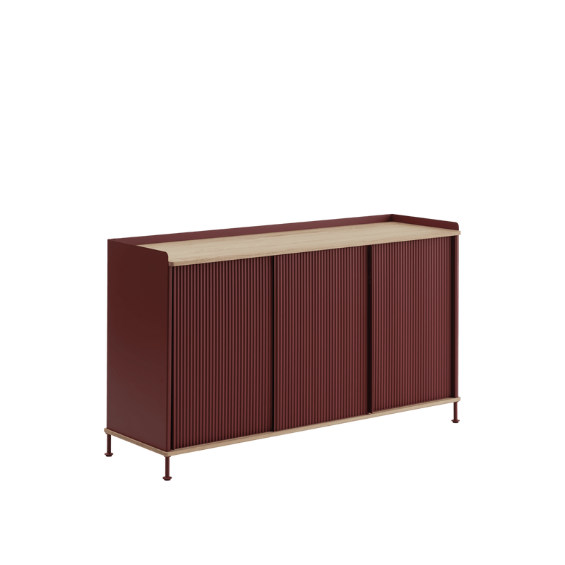 Enfold Sideboard - Tall - 3 shelves - Muuto Sideboards + Cabinets - Black/Anthracite Black - HORNE
