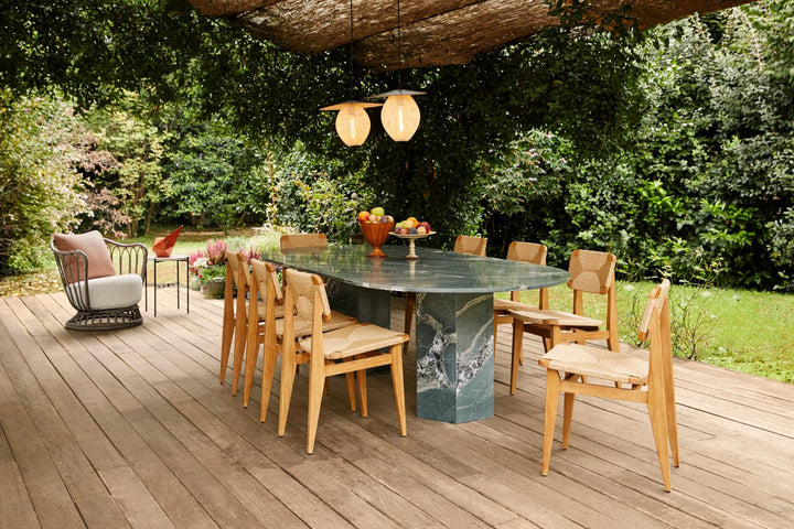 Epic Outdoor Dining Table - Gubi Outdoor Furniture - Botanic Green Quartzite - Botanic Green Quartzite - HORNE