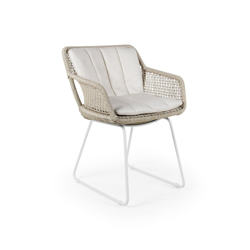 Esta Arm Chair - BETACO Chairs - Black Aluminum / Black Wicker - HORNE