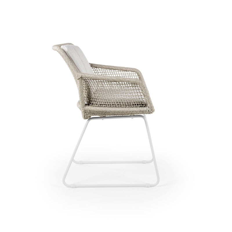 Esta Arm Chair - BETACO Chairs - Black Aluminum / Black Wicker - HORNE