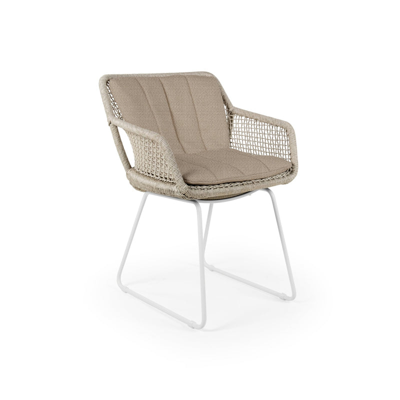 Esta Arm Chair - BETACO Chairs - Black Aluminum / Black Wicker - HORNE