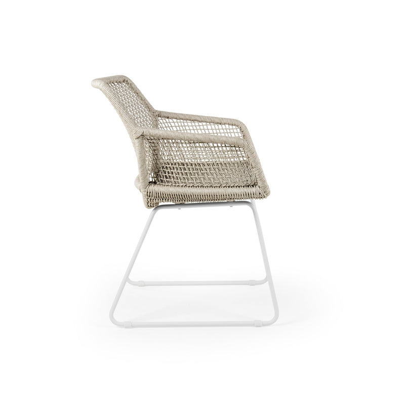 Esta Arm Chair - BETACO Chairs - Black Aluminum / Black Wicker - HORNE
