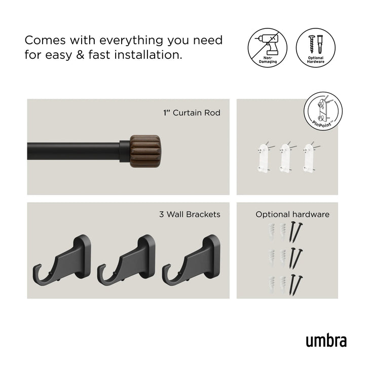Evie Pinpoint Curtain Rod - Umbra Bath - HORNE