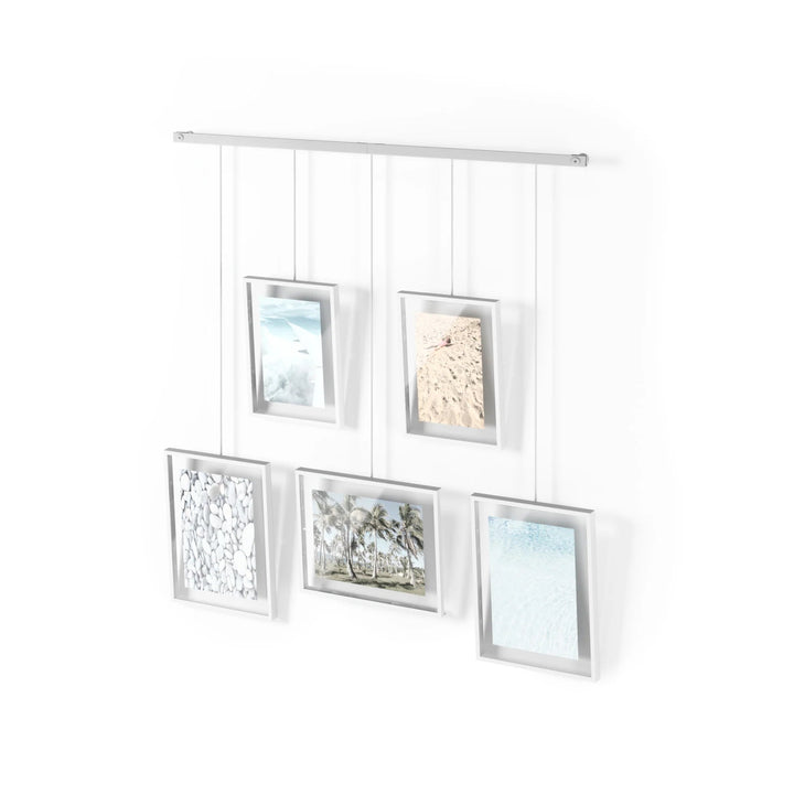 Exhibit Wall Picture Frames - Set of 5 - Umbra Mirrors - White - HORNE