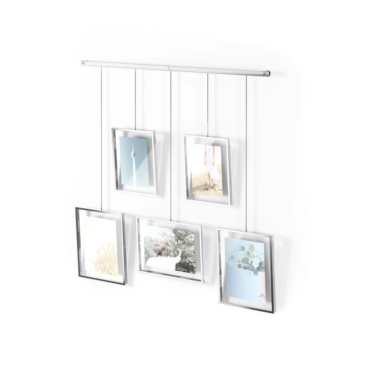 Exhibit Wall Picture Frames - Set of 5 - Umbra Mirrors - Chrome - HORNE