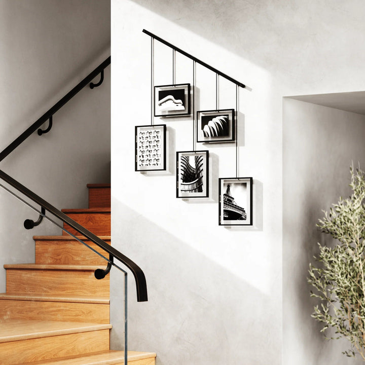 Exhibit Wall Picture Frames - Set of 5 - Umbra Mirrors - White - HORNE