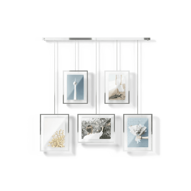 Exhibit Wall Picture Frames - Set of 5 - Umbra Mirrors - Black - HORNE