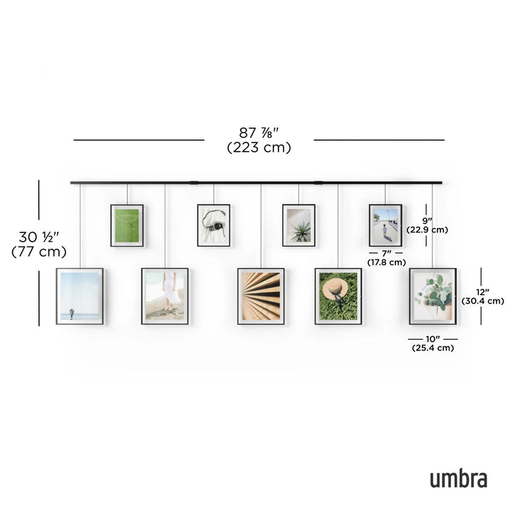 Exhibit Wall Picture Frames - Set of 9 - Umbra Mirrors - HORNE