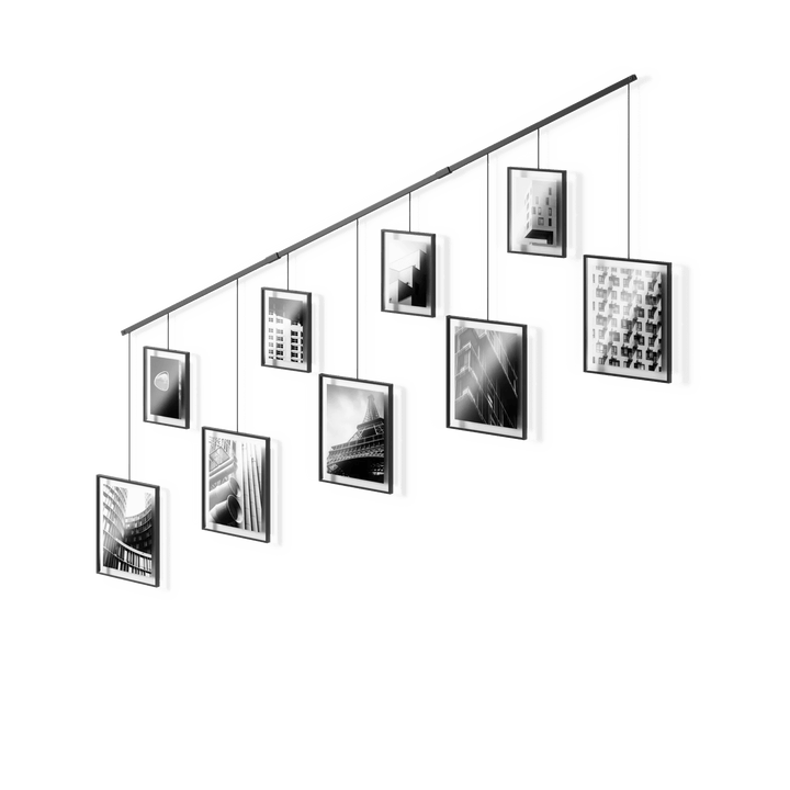Exhibit Wall Picture Frames - Set of 9 - Umbra Mirrors - HORNE