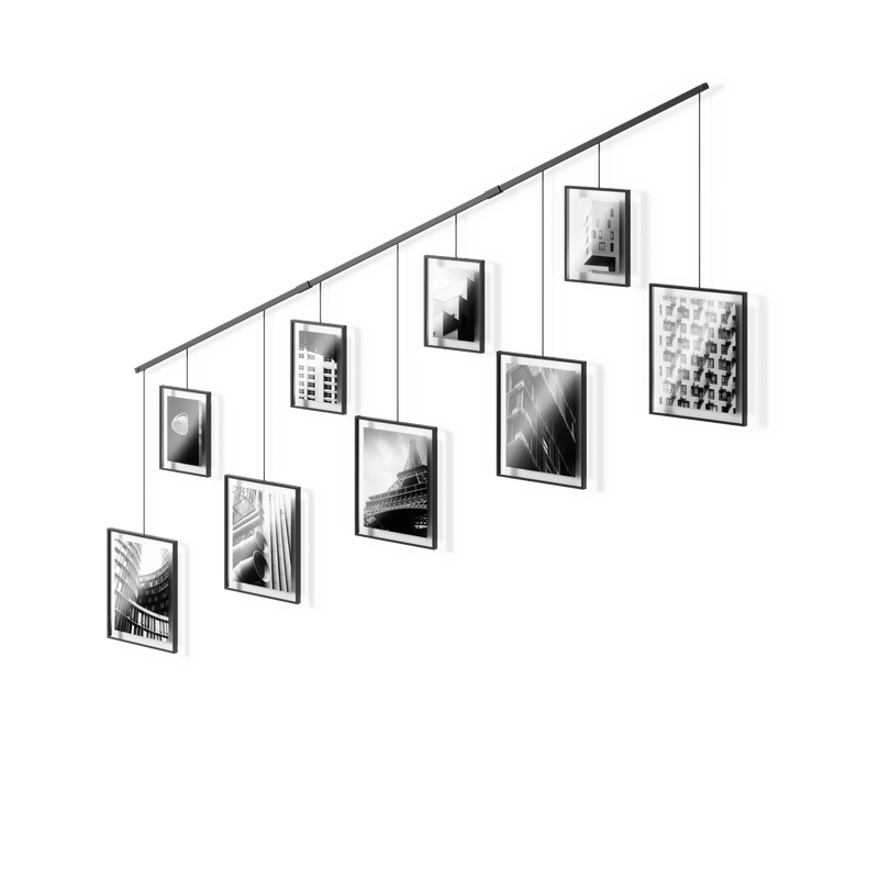 Exhibit Wall Picture Frames - Set of 9 - Umbra Mirrors - HORNE
