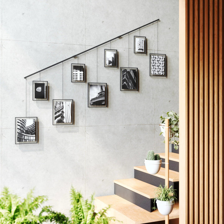 Exhibit Wall Picture Frames - Set of 9 - Umbra Mirrors - HORNE