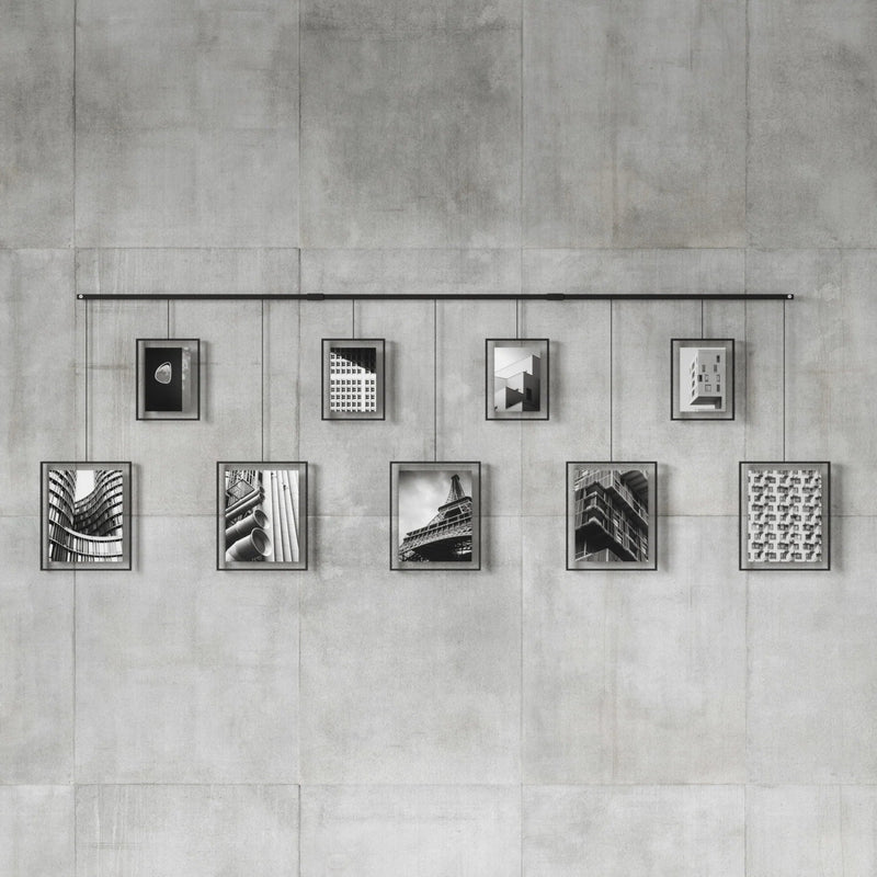 Exhibit Wall Picture Frames - Set of 9 - Umbra Mirrors - HORNE