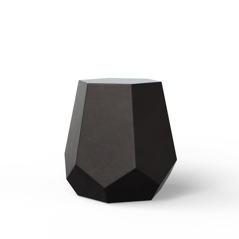 Faceted Stool - Urbia Stools + Benches + Ottomans - Dark Grey - HORNE