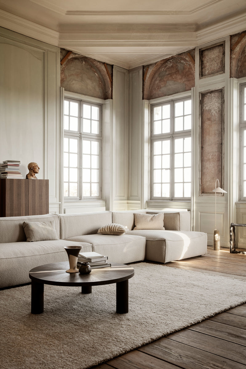 Catena Sofa Chaise Longue Right - S601 - Ferm Living Sofas - Cotton Linen - Natural - HORNE