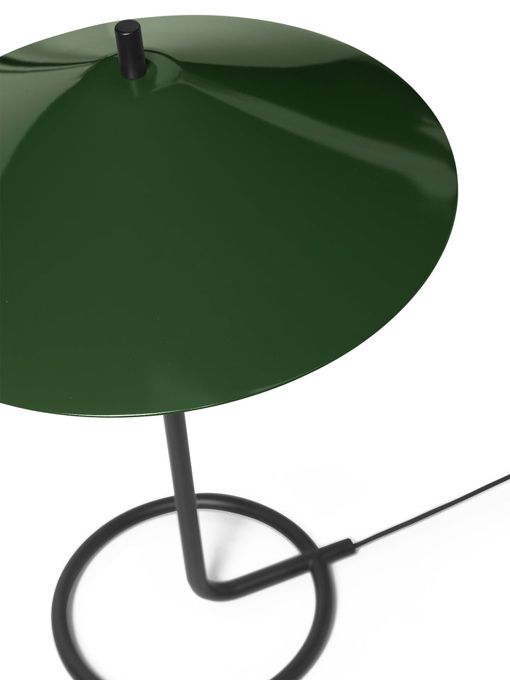 Filo Table Lamp - Round - Ferm Living - Tables + Desks - Black/ Dark Olive - HORNE