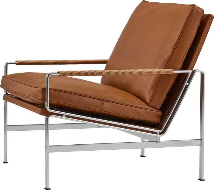 FK 6720 Easy Chair - Lange Production Chairs - Stainless Steel - Natural - Black - HORNE