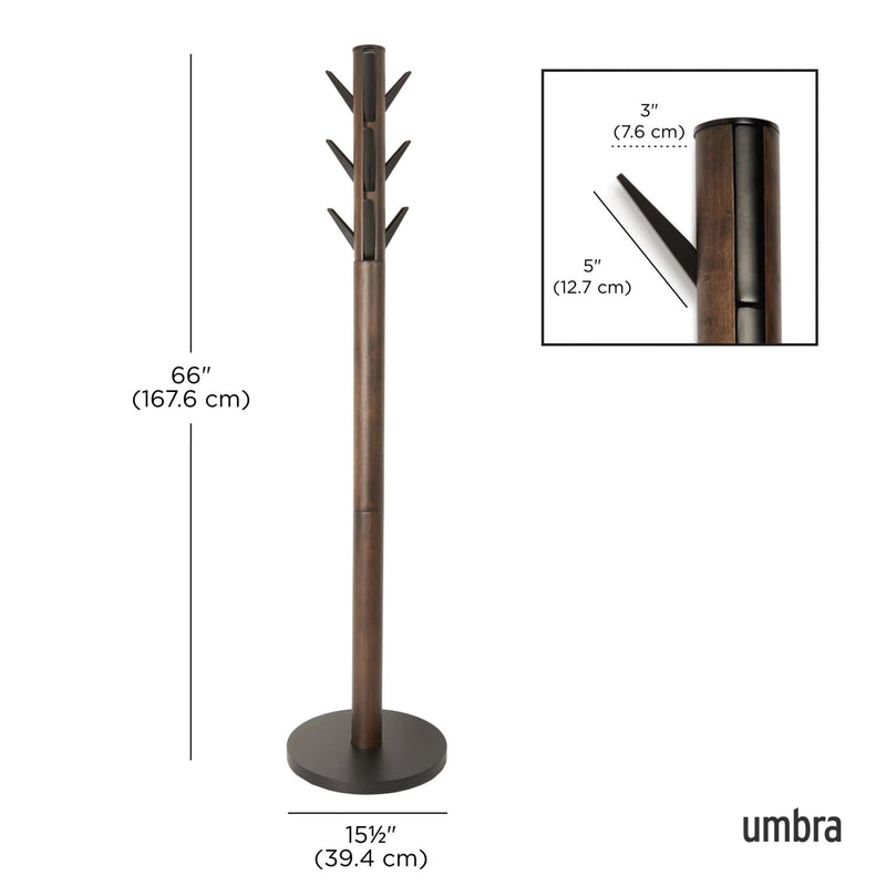 Flapper Coat Rack - Form & Refine Coat + Key Racks - Black-Walnut - HORNE