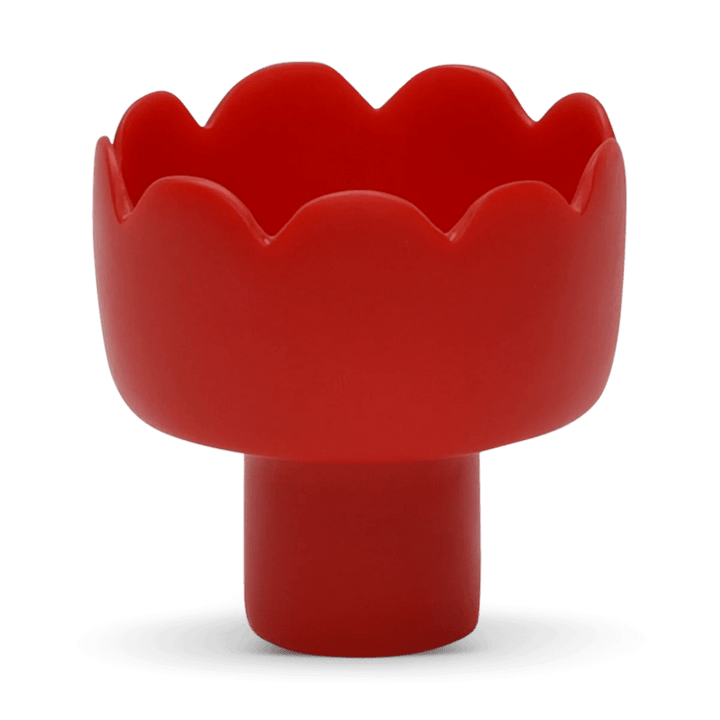 Fleur Footed Bowl - Tina Frey Serveware - Small - Red - HORNE