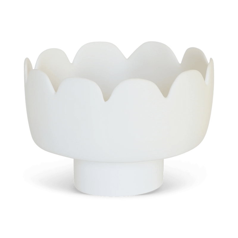 Fleur Footed Bowl - Tina Frey Serveware - Large - White - HORNE