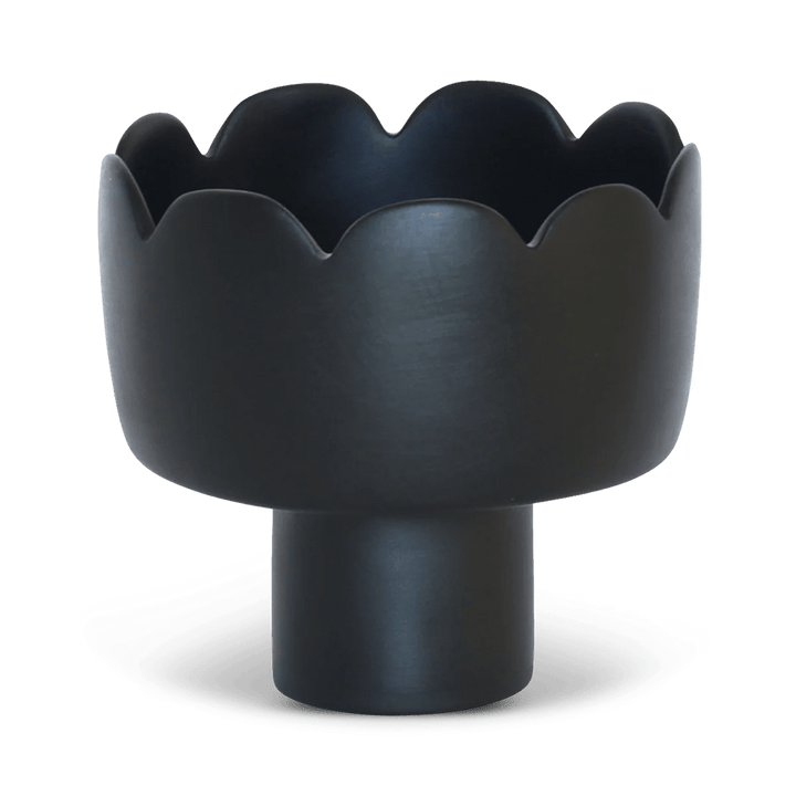 Fleur Footed Bowl - Tina Frey Serveware - Small - Black - HORNE