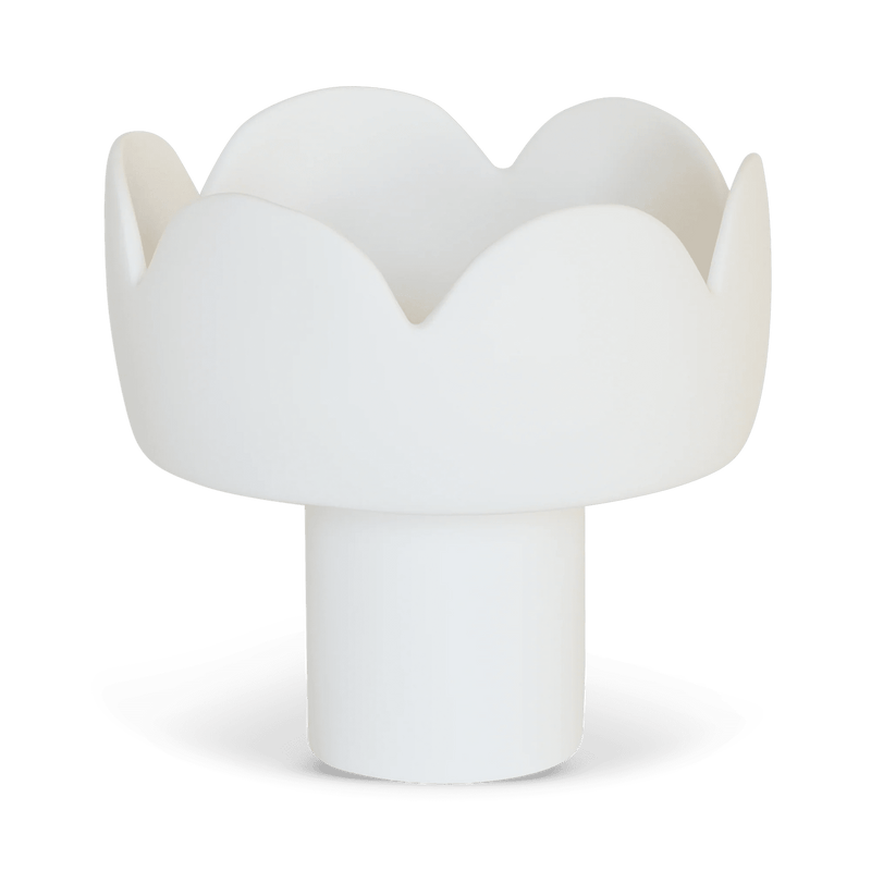 Fleur Footed Bowl - Tina Frey Serveware - Large - White - HORNE