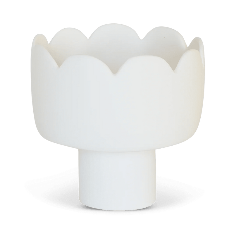 Fleur Footed Bowl - Tina Frey Serveware - Large - White - HORNE