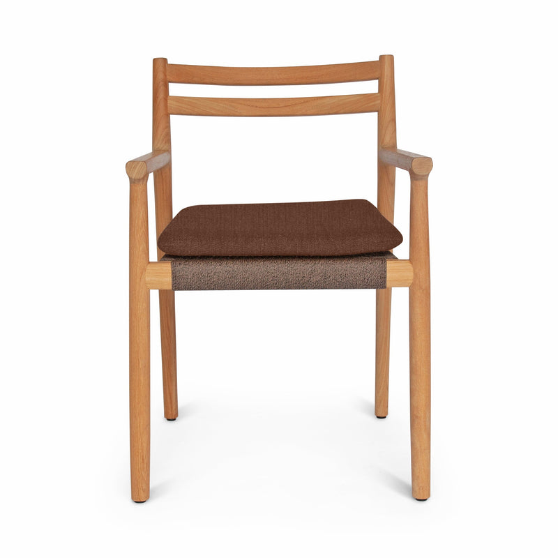Florence Arm Chair - BETACO Chairs - Walnut Rope / Teak - HORNE