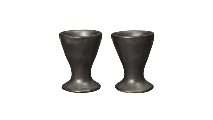 Flow Egg Cups - Set of 2 - Ferm Living Serveware - Black - HORNE