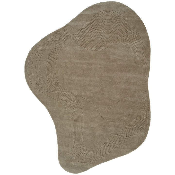 Fluid Arc rug in Olive 225x300 (7.4' x 9.8')