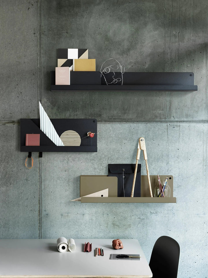Folded Platform Shelf - Muuto Shelving - Olive - HORNE