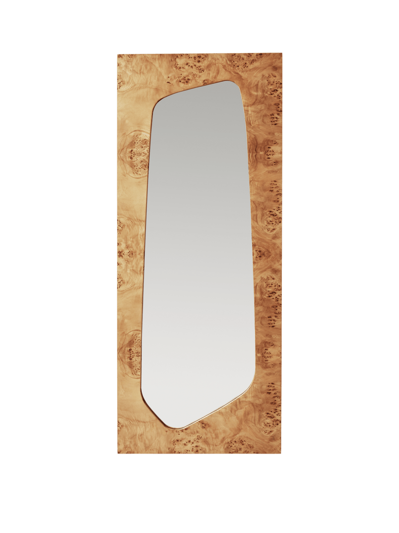 Folia Mirror - H135 - Ferm Living Mirrors - Dark Stained Burl - HORNE
