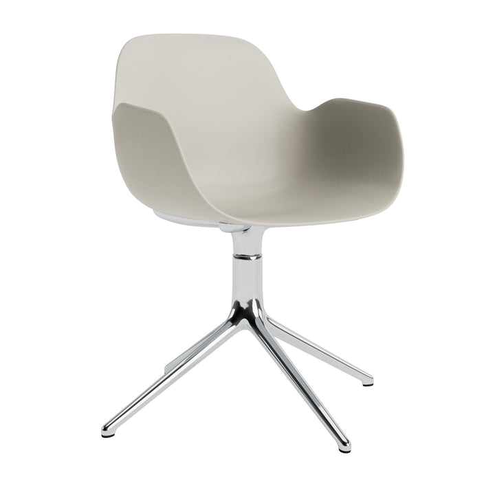 Form Armchair Swivel 4L Aluminum - Normann Copenhagen Swivel Chairs - Form Armchair Swivel 4L Alu - Light Grey - HORNE
