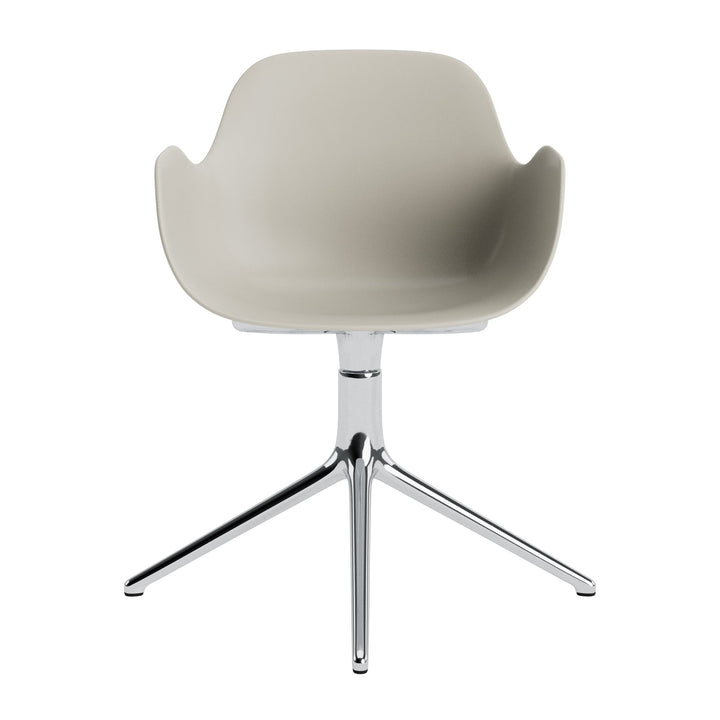 Form Armchair Swivel 4L Aluminum - Normann Copenhagen Swivel Chairs - Form Armchair Swivel 4L Alu - Bright Blue - HORNE