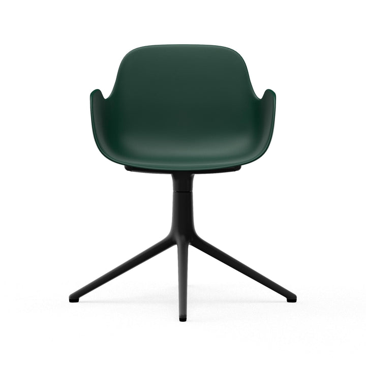 Form Armchair Swivel 4L Aluminum - Normann Copenhagen Swivel Chairs - Form Armchair Swivel 4L Black Alu - Bright Blue - HORNE