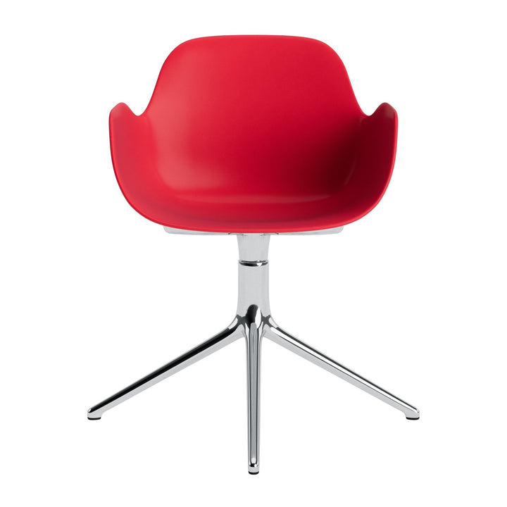 Form Armchair Swivel 4L Aluminum - Normann Copenhagen Swivel Chairs - Form Armchair Swivel 4L Alu - Bright Blue - HORNE