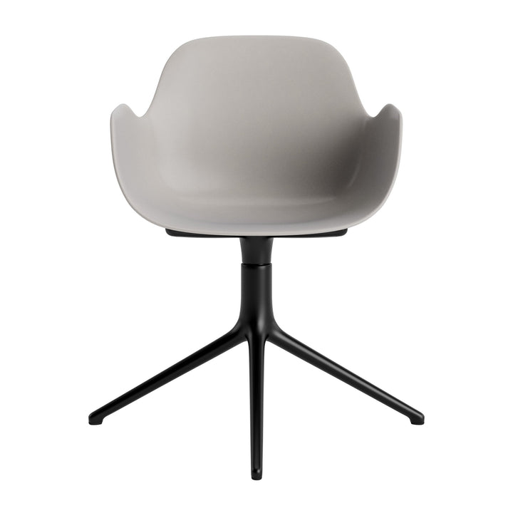Form Armchair Swivel 4L Aluminum - Normann Copenhagen Swivel Chairs - Form Armchair Swivel 4L Black Alu - Bright Blue - HORNE