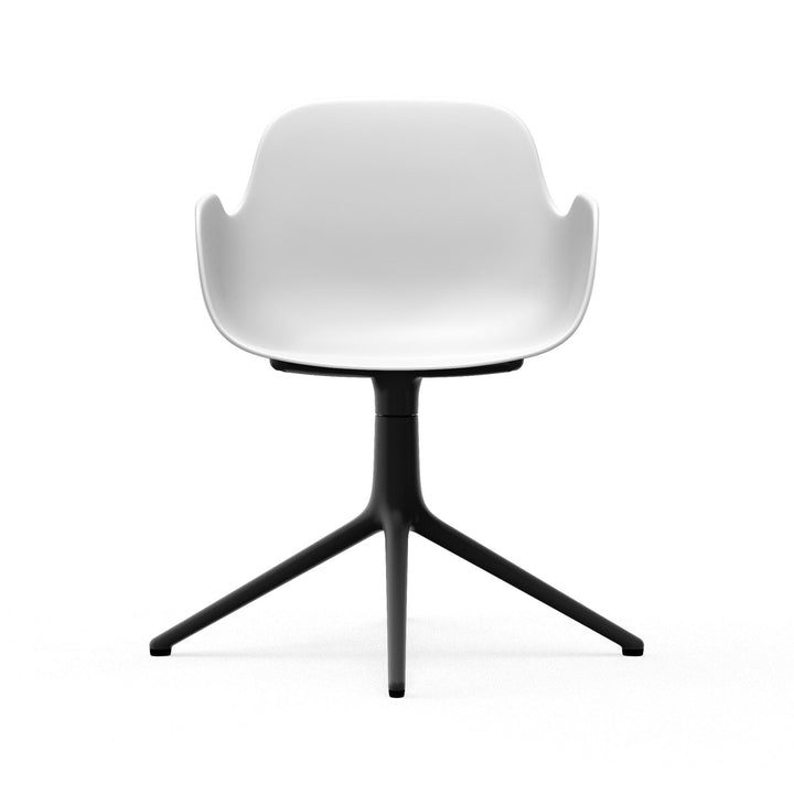Form Armchair Swivel 4L Aluminum - Normann Copenhagen Swivel Chairs - Form Armchair Swivel 4L Black Alu - Bright Blue - HORNE