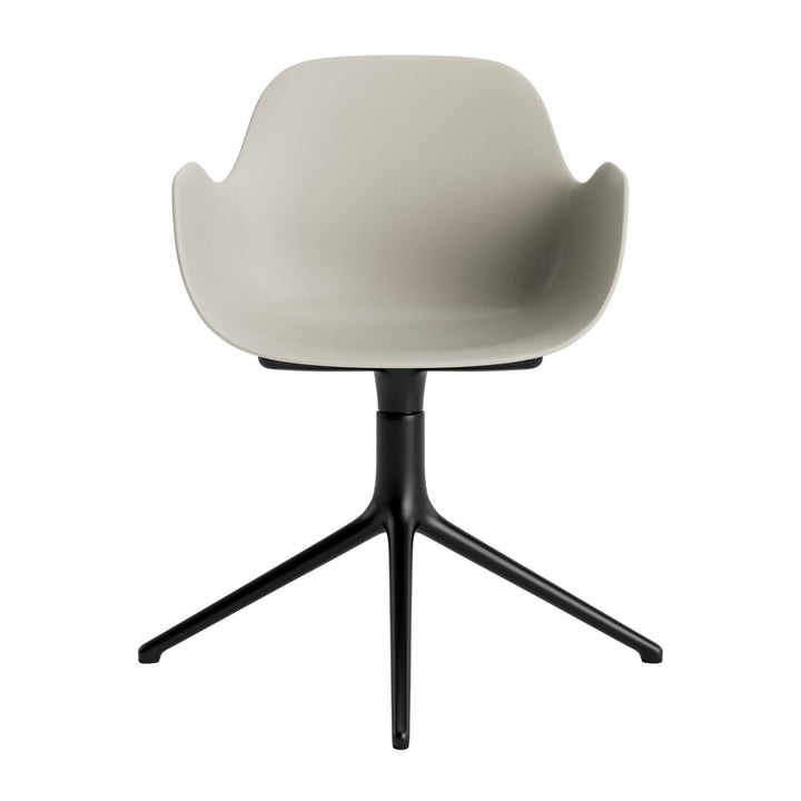 Form Armchair Swivel 4L Aluminum - Normann Copenhagen Swivel Chairs - Form Armchair Swivel 4L Black Alu - Bright Blue - HORNE