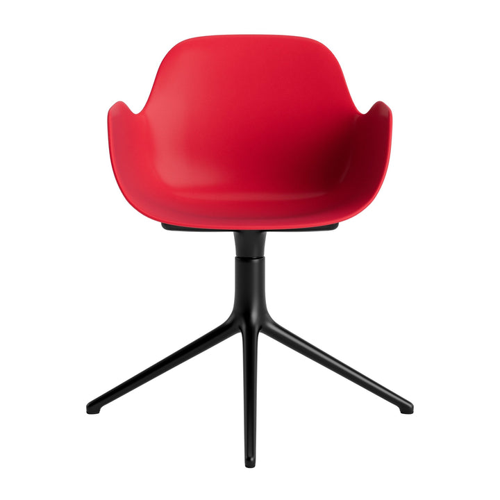 Form Armchair Swivel 4L Aluminum - Normann Copenhagen Swivel Chairs - Form Armchair Swivel 4L Black Alu - Bright Blue - HORNE