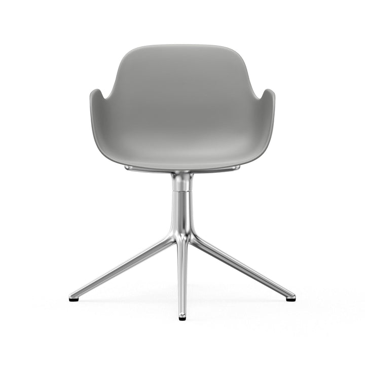 Form Armchair Swivel 4L Aluminum - Normann Copenhagen Swivel Chairs - Form Armchair Swivel 4L Alu - Bright Blue - HORNE