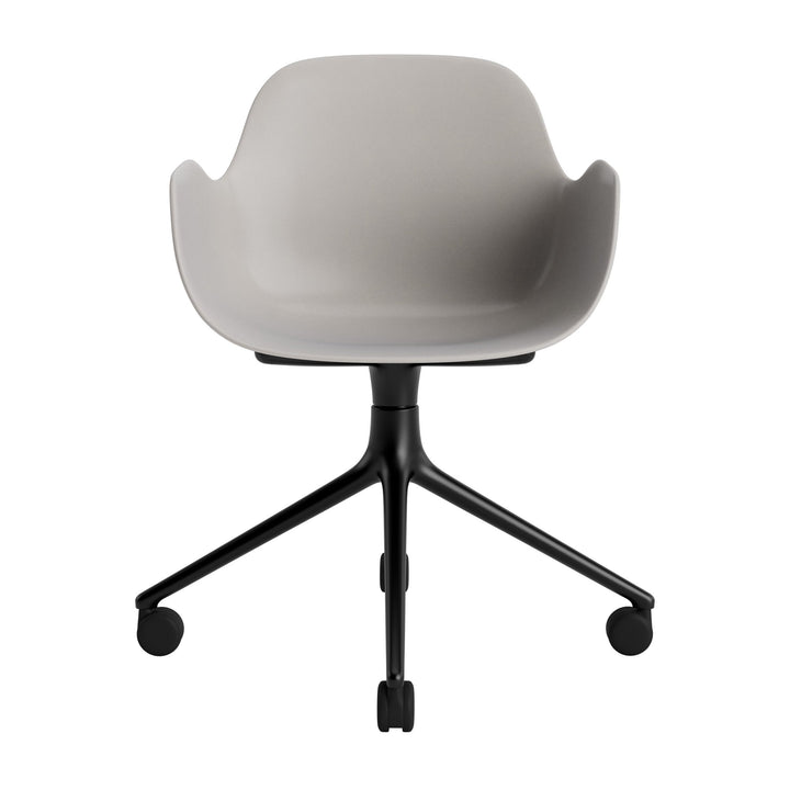 Form Armchair Swivel 4W Aluminum - Normann Copenhagen Swivel Chairs - Form Armchair Swivel 4W Black Alu - Bright Blue - HORNE