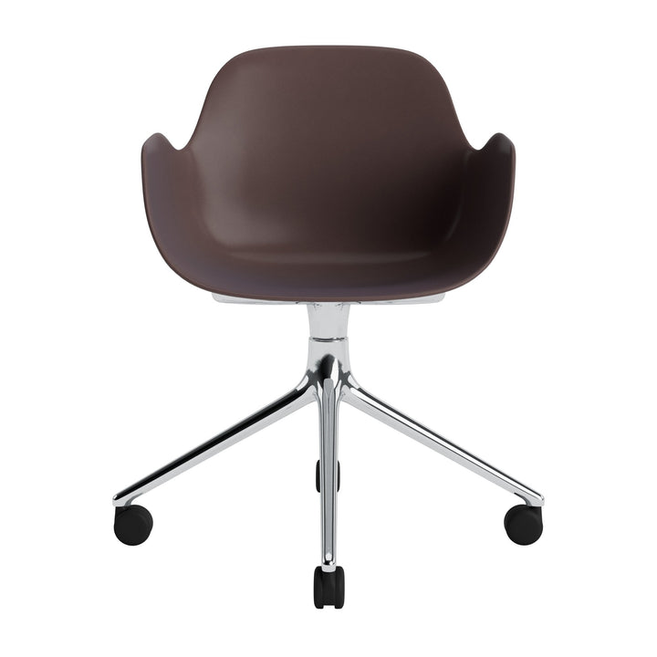 Form Armchair Swivel 4W Aluminum - Normann Copenhagen Swivel Chairs - Form Armchair Swivel 4W Alu - Bright Blue - HORNE
