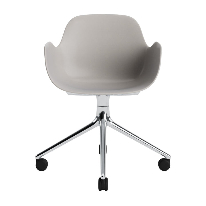 Form Armchair Swivel 4W Aluminum - Normann Copenhagen Swivel Chairs - Form Armchair Swivel 4W Alu - Bright Blue - HORNE