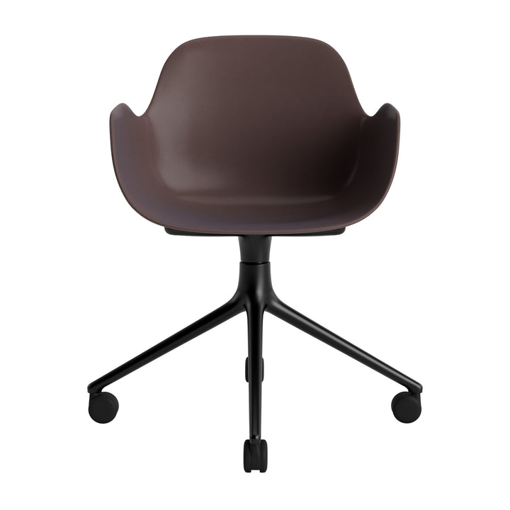 Form Armchair Swivel 4W Aluminum - Normann Copenhagen Swivel Chairs - Form Armchair Swivel 4W Black Alu - Bright Blue - HORNE