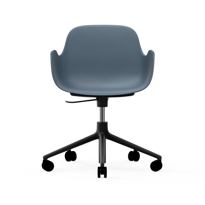 Form Armchair Swivel 5W Gas Lift Aluminum - Normann Copenhagen Swivel Chairs - Form Armchair Swivel 5W Gas Lift Black Alu - Green - HORNE
