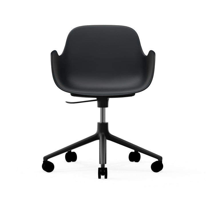 Form Armchair Swivel 5W Gas Lift Aluminum - Normann Copenhagen Swivel Chairs - Form Armchair Swivel 5W Gas Lift Black Alu - Blue - HORNE